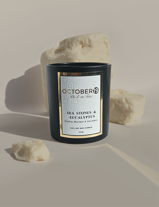 Vela Aromática Piedras Marinas & Eucalipto
