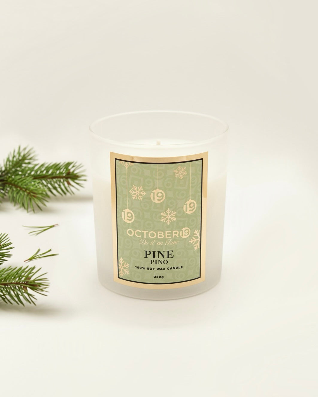 Vela aromática pino