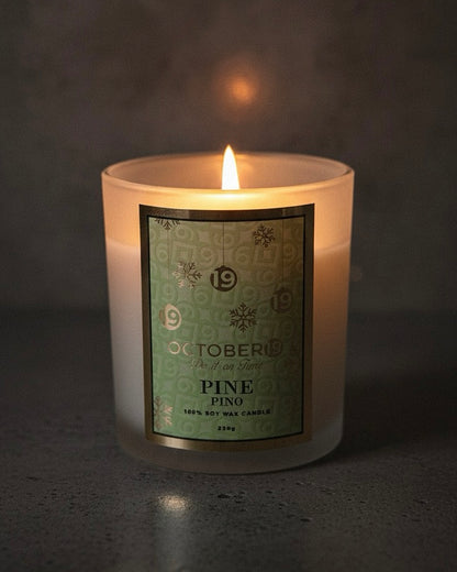 Vela aromática pino